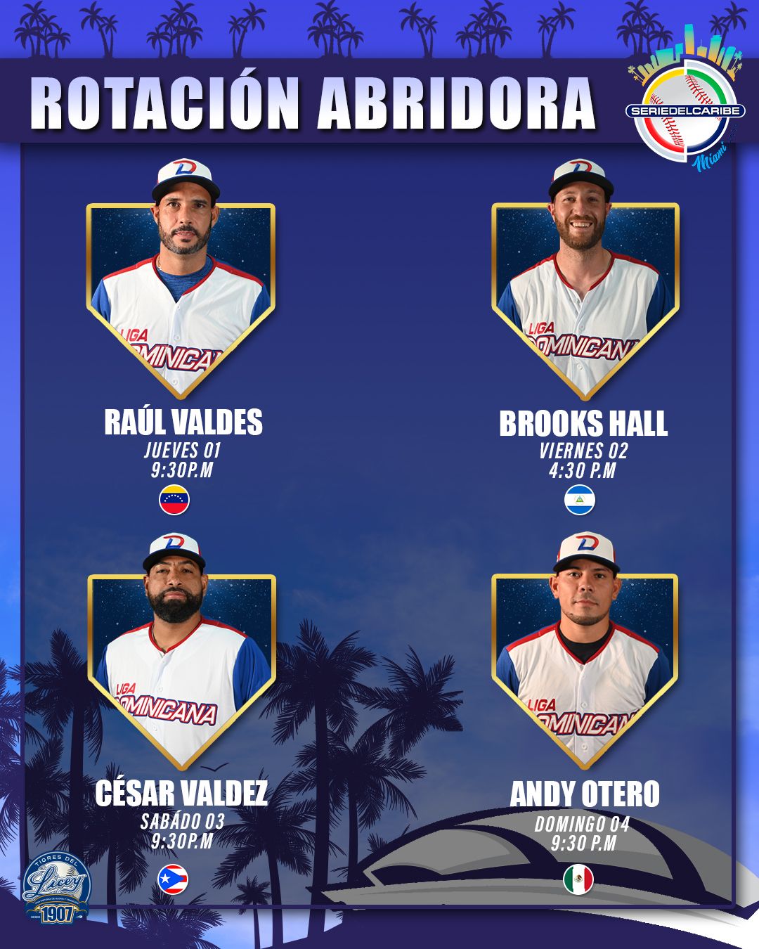 Licey Anuncia Rotaci N Para Los Primeros Cuatro Partidos Serie Del