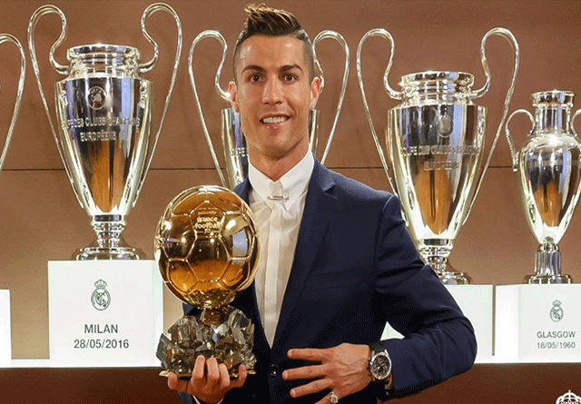 Cristiano Ronaldo gana su cuarto balón de oro