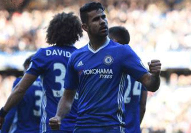 Diego Costa mantiene líder al Chelsea