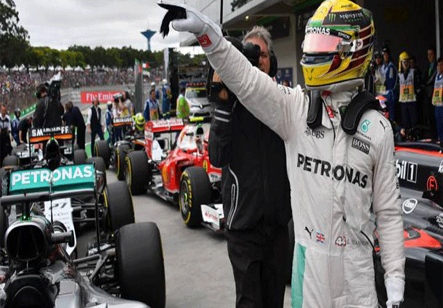 Lewis Hamilton gana la pole position del Gran Premio de Brasil