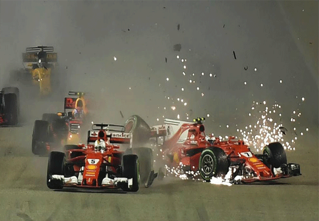 El motor de Sebastian Vettel sin daños tras Singapur
