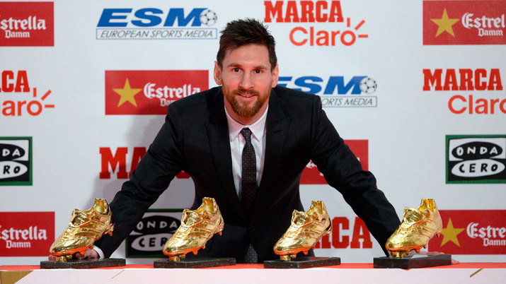 Lionel Messi recibió su cuarta bota de oro
