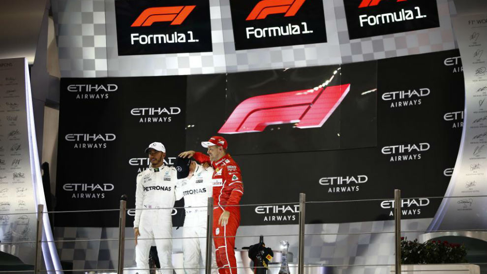 Hamilton y Vettel prefieren el logo viejo de la F1