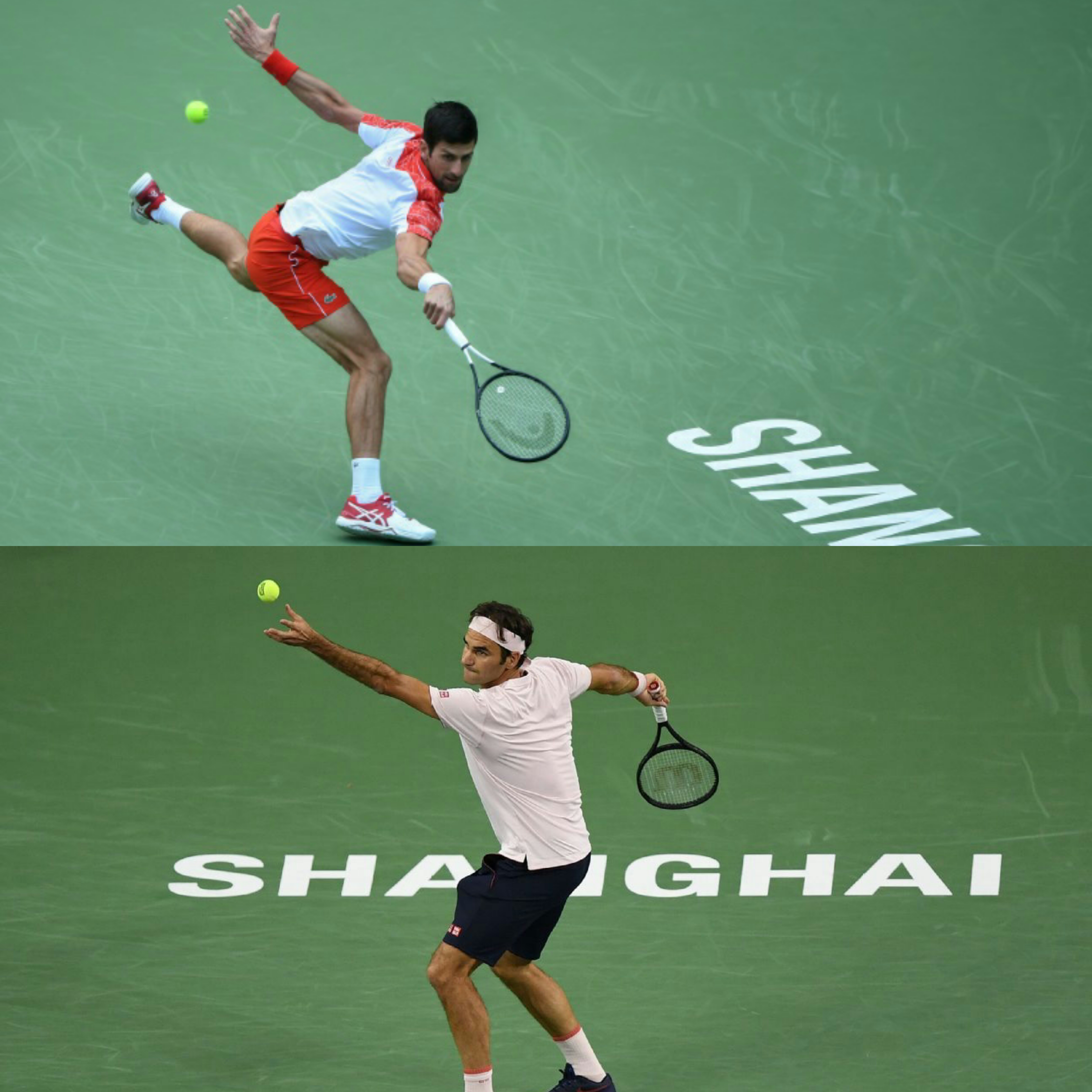 Novak Djokovic y Roger Federer están en cuartos de final en Shanghai