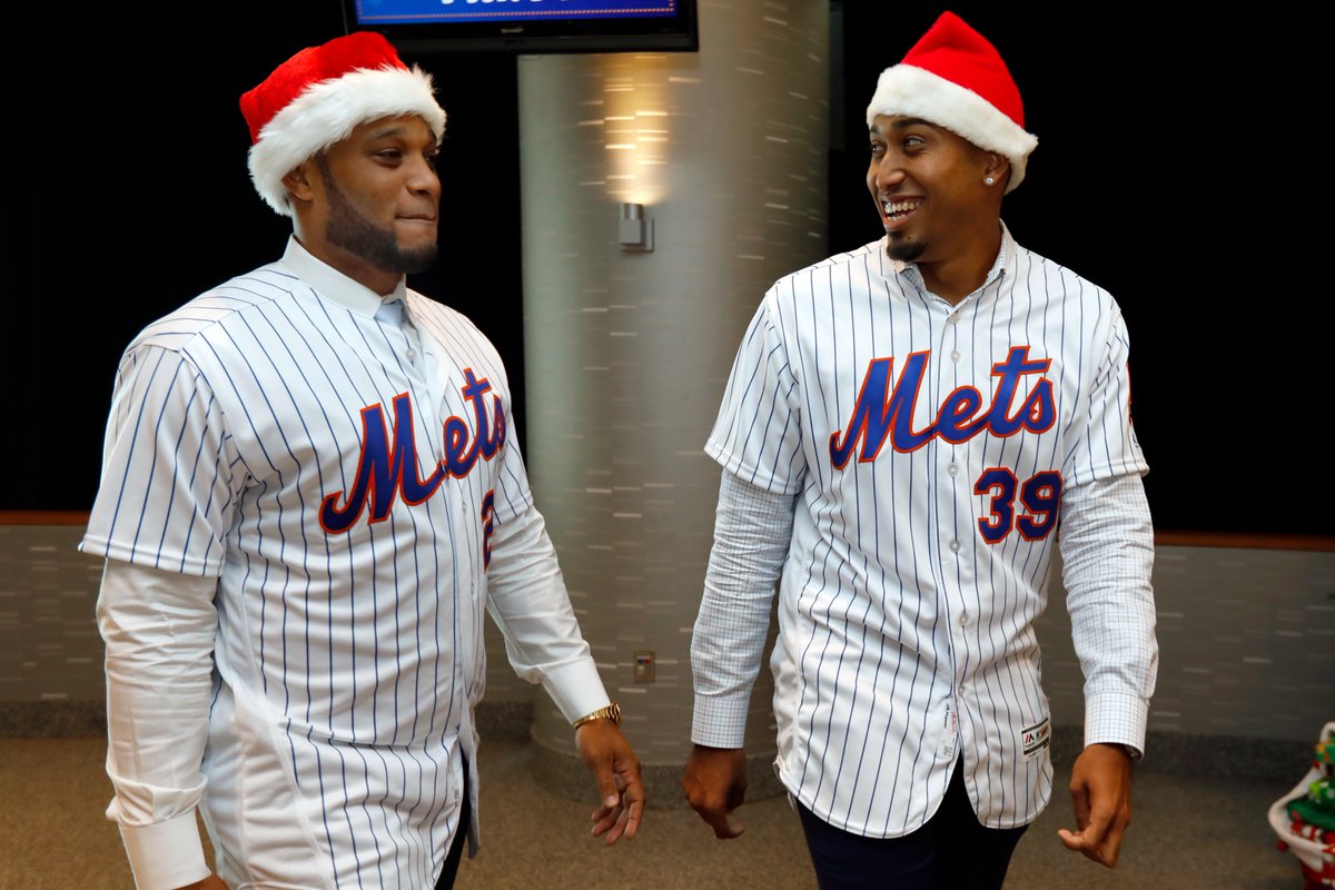 Mets de New York presentan a Robinson Canó y Edwin Díaz como nuevos integrantes en el Citi Field