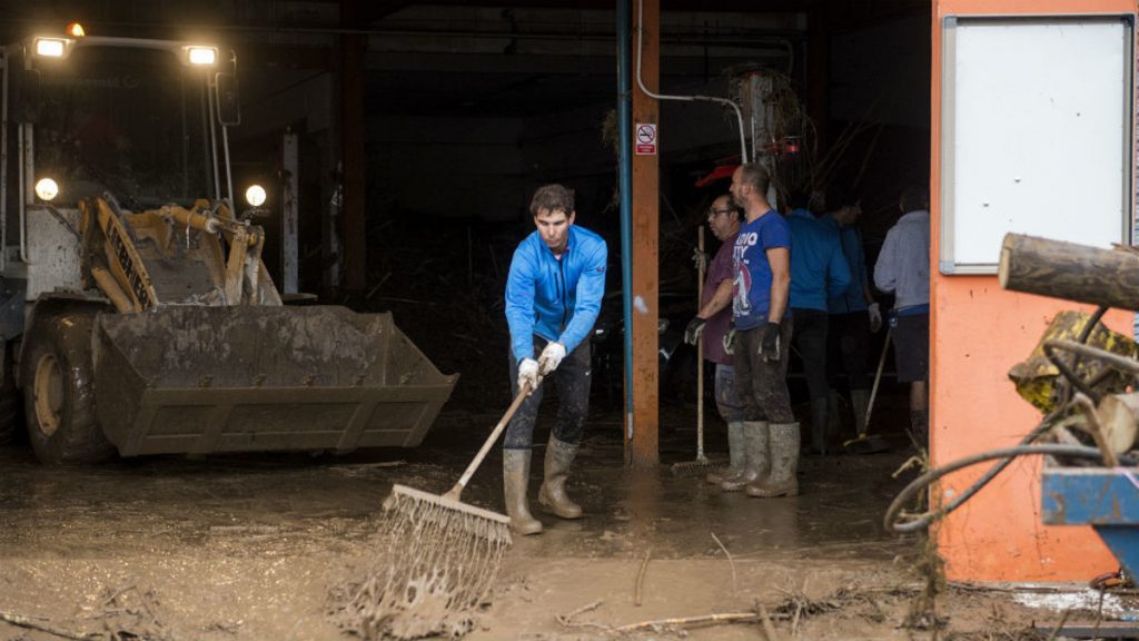 Tenista Rafael Nadal dona un millón de euros a los afectados por las inundaciones de Sant Llorenç
