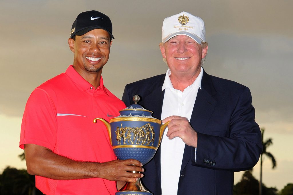 Tiger Woods dice que pasó un “rato genial” jugando al golf con el presidente Donald Trump