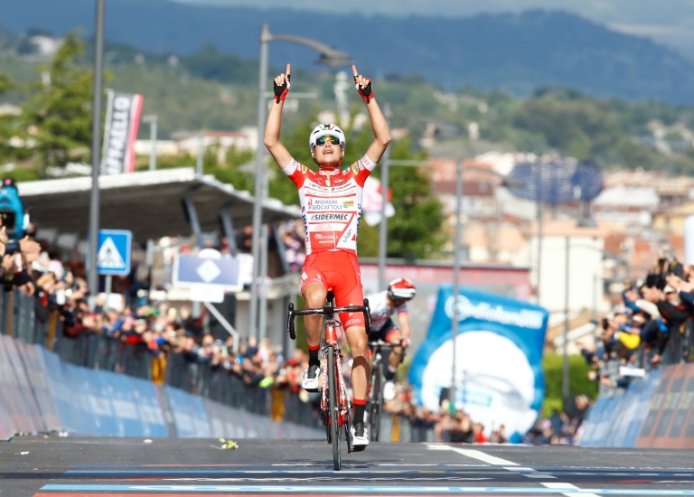 Ciclista Fausto Masnada gana la sexta etapa del Giro de Italia 2019