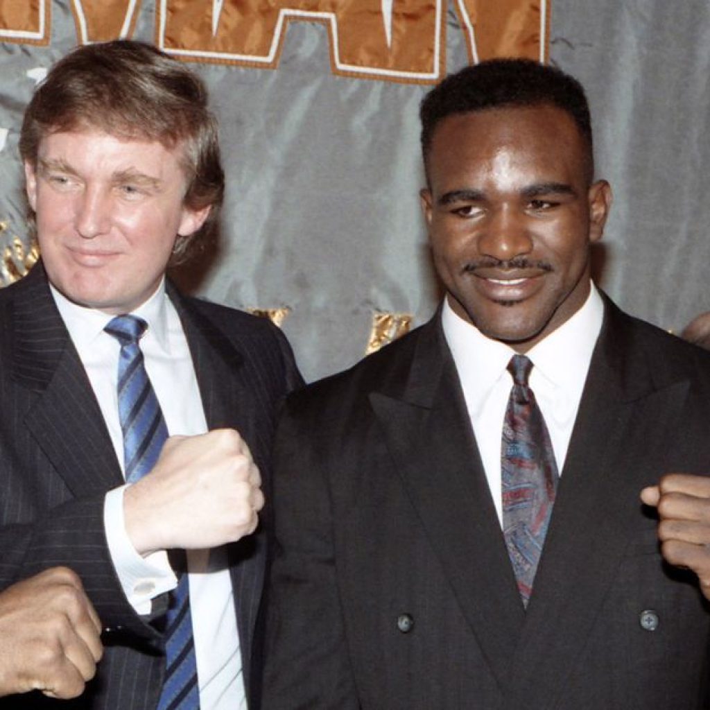 Donald Trump y Evander Holyfield en el 1991 
