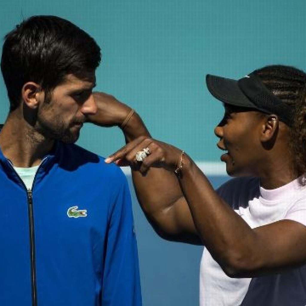 Serena Williams y Novak Djokovic
