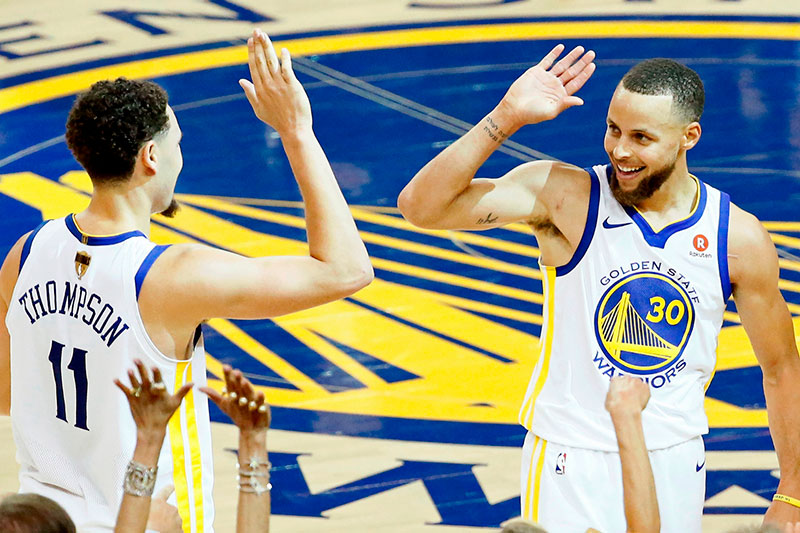 Thompson y Curry listo para inicio de la final Oeste de la NBA