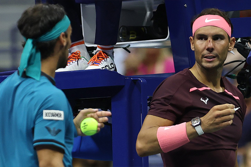 Rafael Nadal venció a Fabio Fognini en 'sangrienta' segunda ronda del US Open
