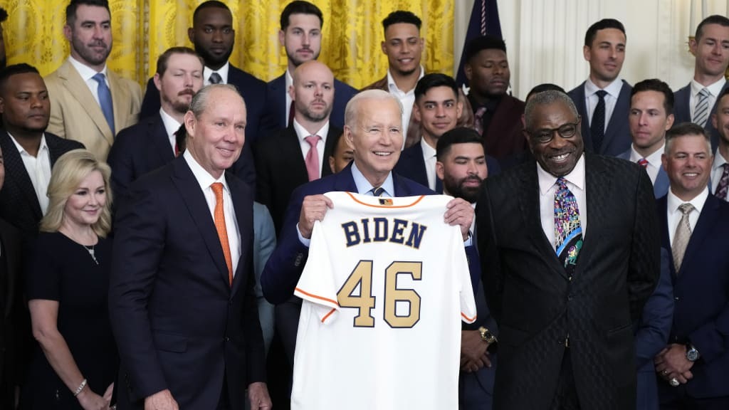 Astros fueron recibidos en la Casa Blanca por el presidente Joe Biden
