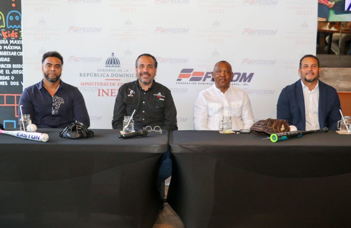INEFI y FEDOM anuncian IV Torneo Nacional de Béisbol U10 Nelson Cruz 2023