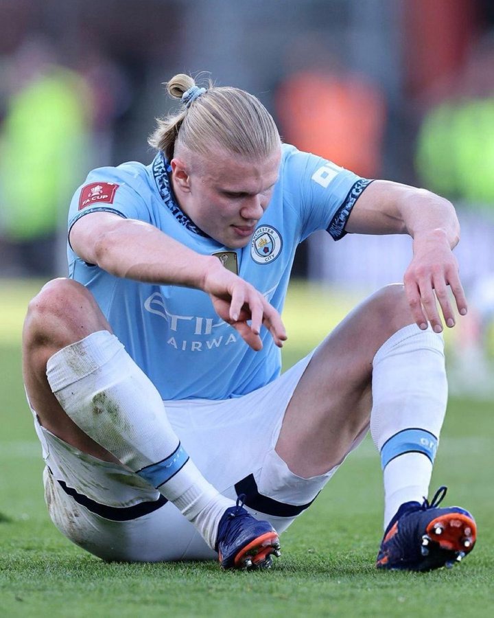 Man City: Haaland estará fuera varias semanas tras lesionarse el tobillo en la Copa FA
