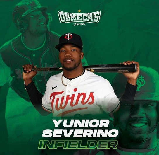 Yunior Severino reforzará a Olmecas de Tabasco en México