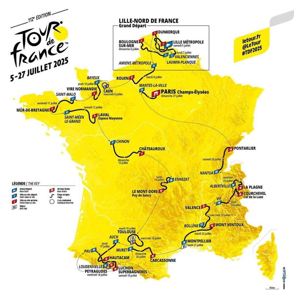 Guía Tour de Francia 2025: etapas, calendario y dónde ver