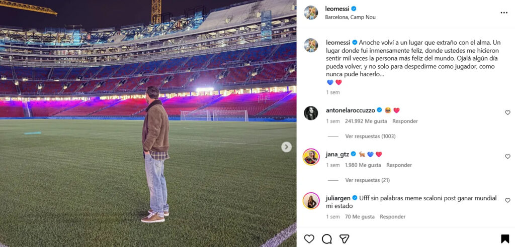 Messi ilusionó a los fans del Barcelona con un mensaje