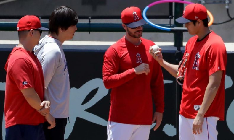 Shohei Ohtani realizó su primera sesión del bullpen tras operarse;