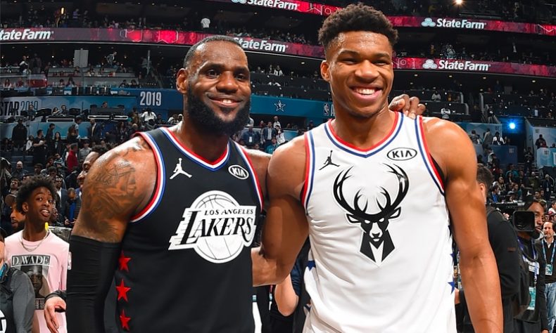 LeBron James y Giannis Antedokounmpo eligen sus equipos para Juego de Estrellas NBA