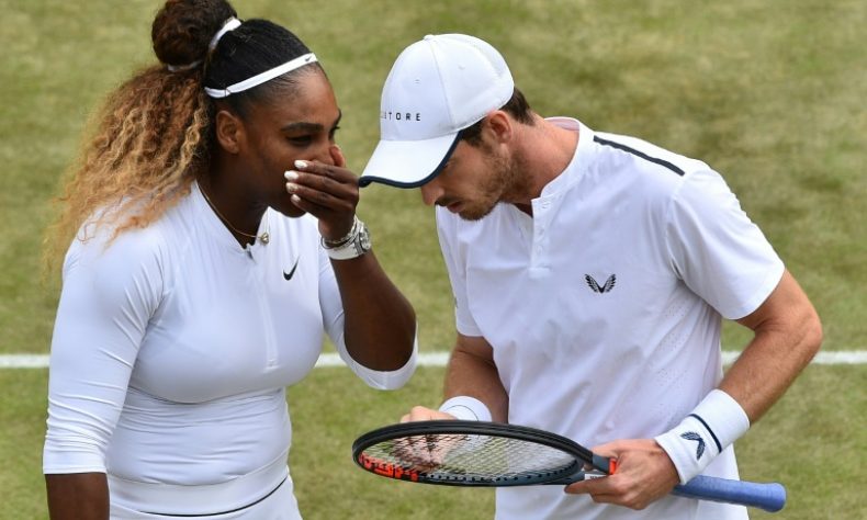 Andy Murray y Serena Williams caen en los dobles mixtos de Wimbledon