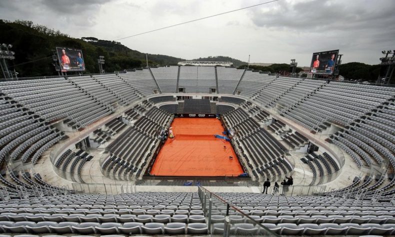 Posponen partidos de Roger Federer y Rafael Nadal en el Master de Roma por lluvia