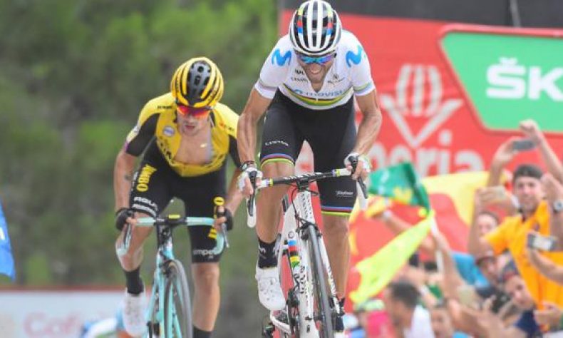 Alejandro Valverde: “Me vi encerrado y he reaccionado más tarde, pero sin problema”
